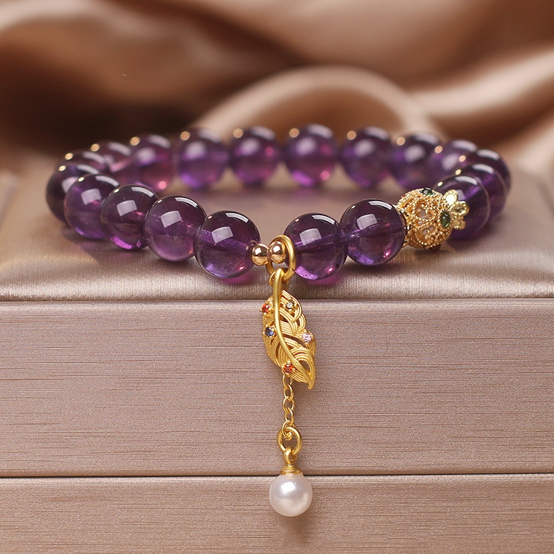 Natural Purple Crystal Bracelet Chinese Descendants Of The Rich