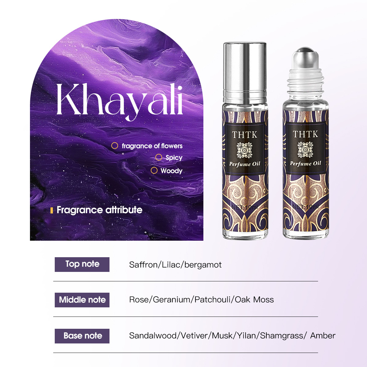 Romantic Roll-on Perfume Oilnaturally Fresh And Light