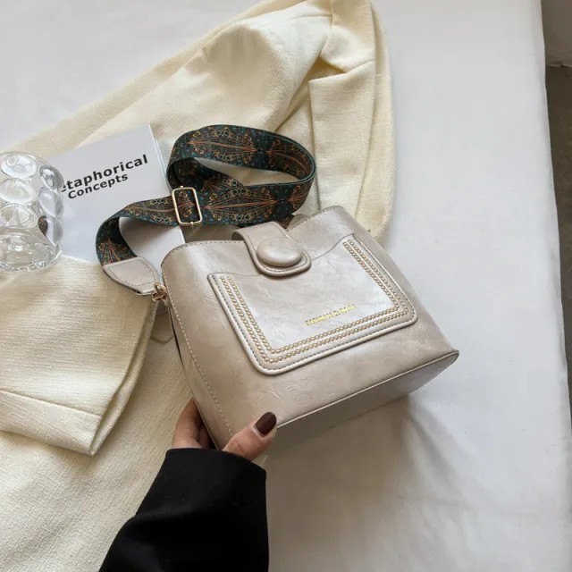 Retro All match Commuting One shoulder Crossboby Bag Khaki - Shop at LoveMi