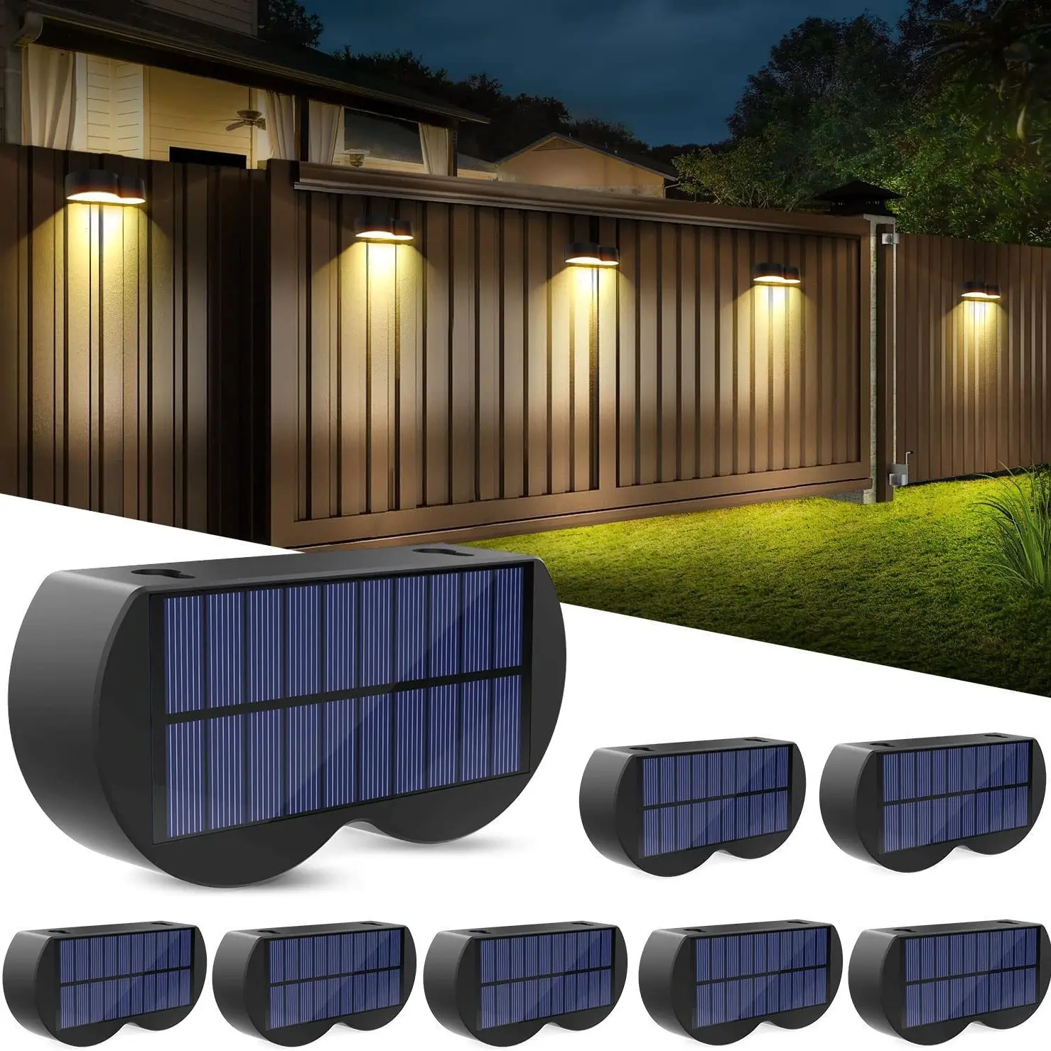 Solar Wall Lamp Outdoor Fence