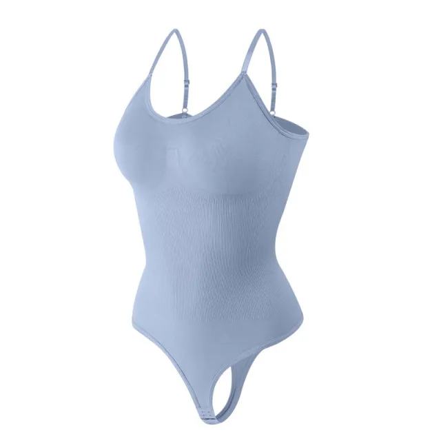 Body shaping Corsets T back Plus Size Hip lift And Belly Shaping Corset Sling Body Backless Seamless Blue - Shop at LoveMi