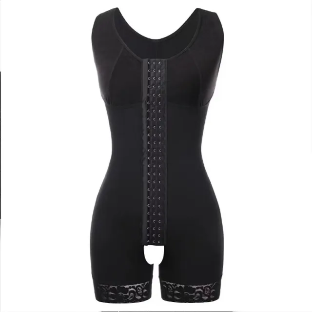 Breasted Lace Body Support Chest And Belly Contracting Corset Black - Shop at LoveMi