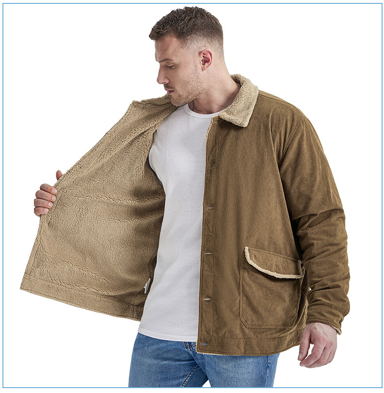 Title 28, Herren Cashmere Jacke Verdickt Groß Loose Casua...