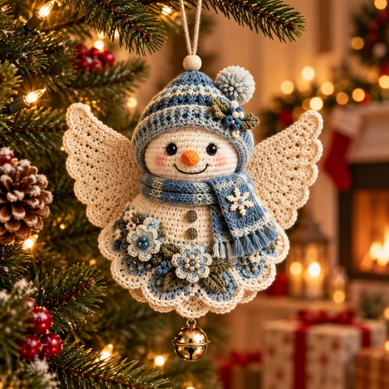 DIY Crochet Christmas Angel Ornament Kit 3