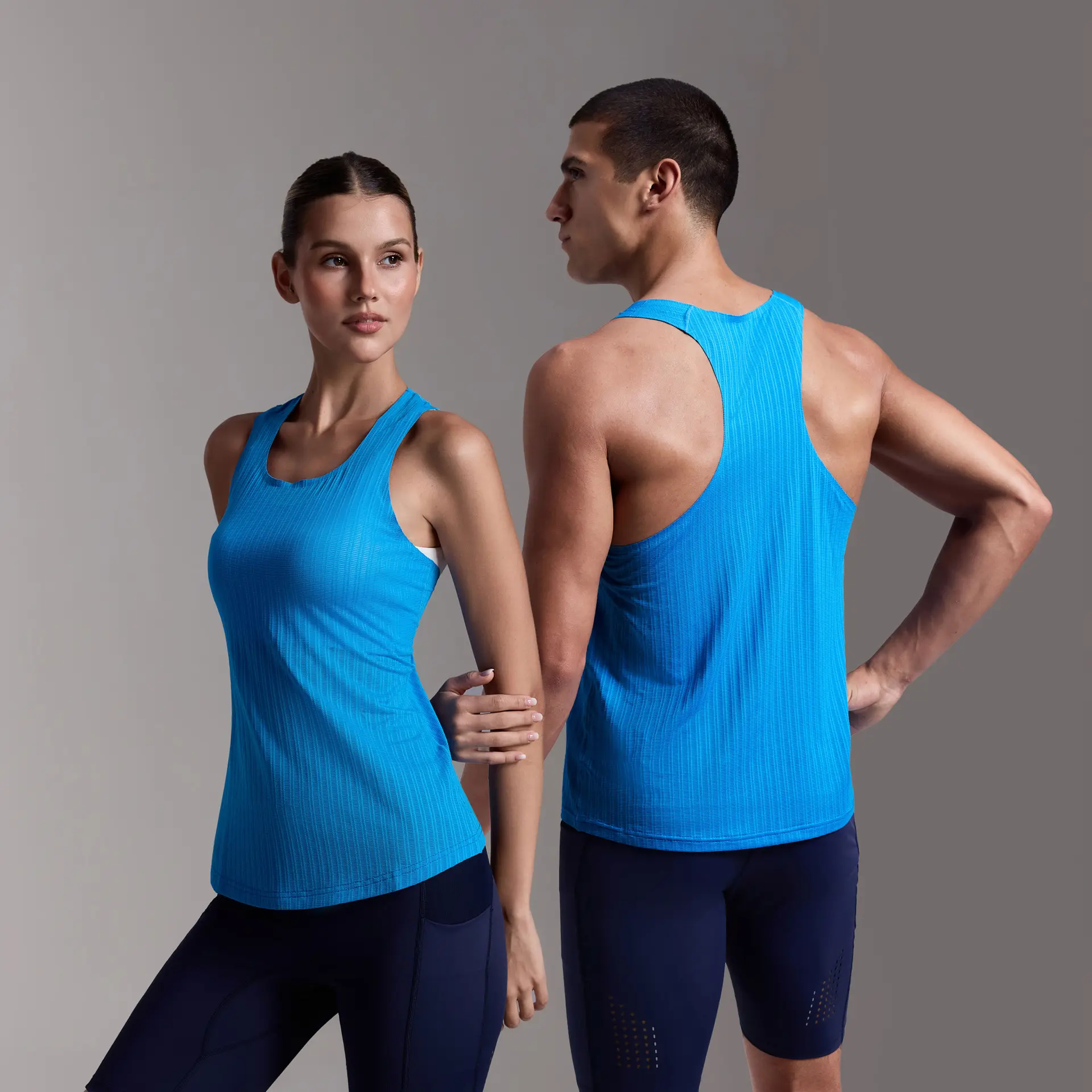 Mens Solid-color Athletic Casual Breathable Quick-drying Tank
