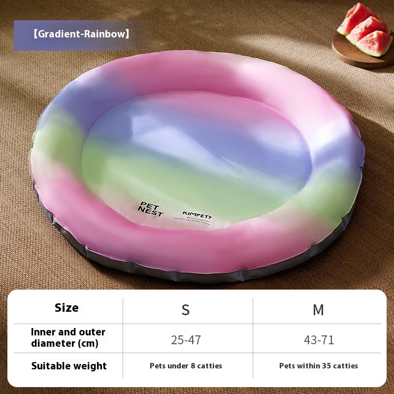 Rainbow Round Ice Mat