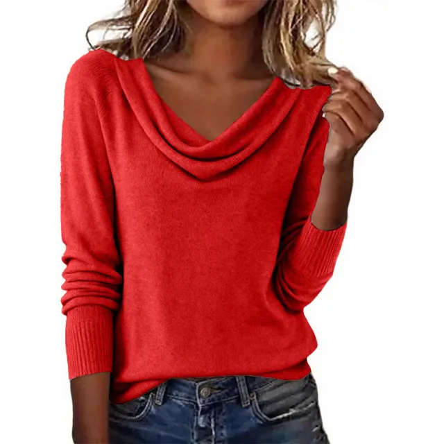 Women's Comfortable And Elegant Autumnwinter Sweater Red - Shop at LoveMi