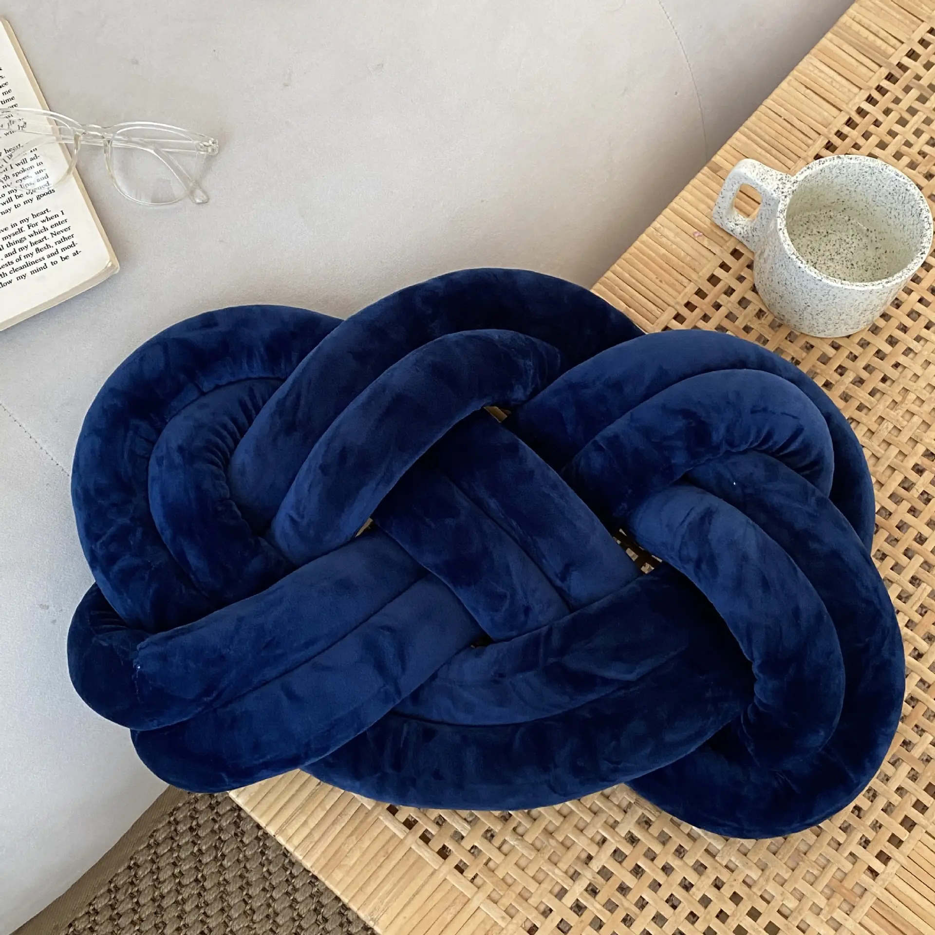 Spandex Ring Cushion Sofa Backrest Plush Pillow