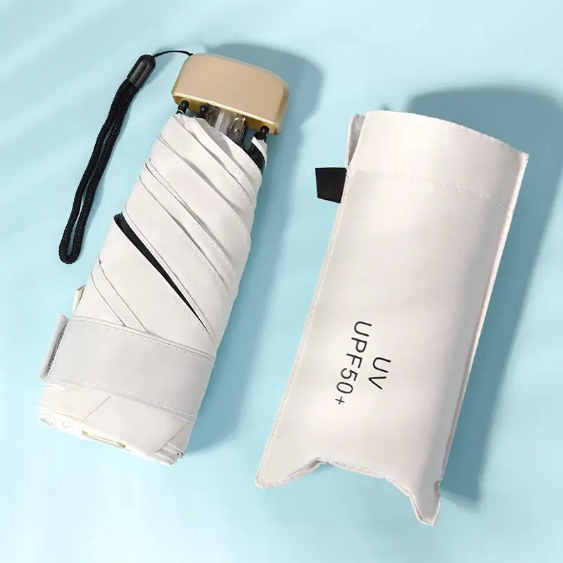 Umbrella Folding Ultra-light Small Flat Five-fold Umbrella Sun Protection Sun Umbrella UV Protection