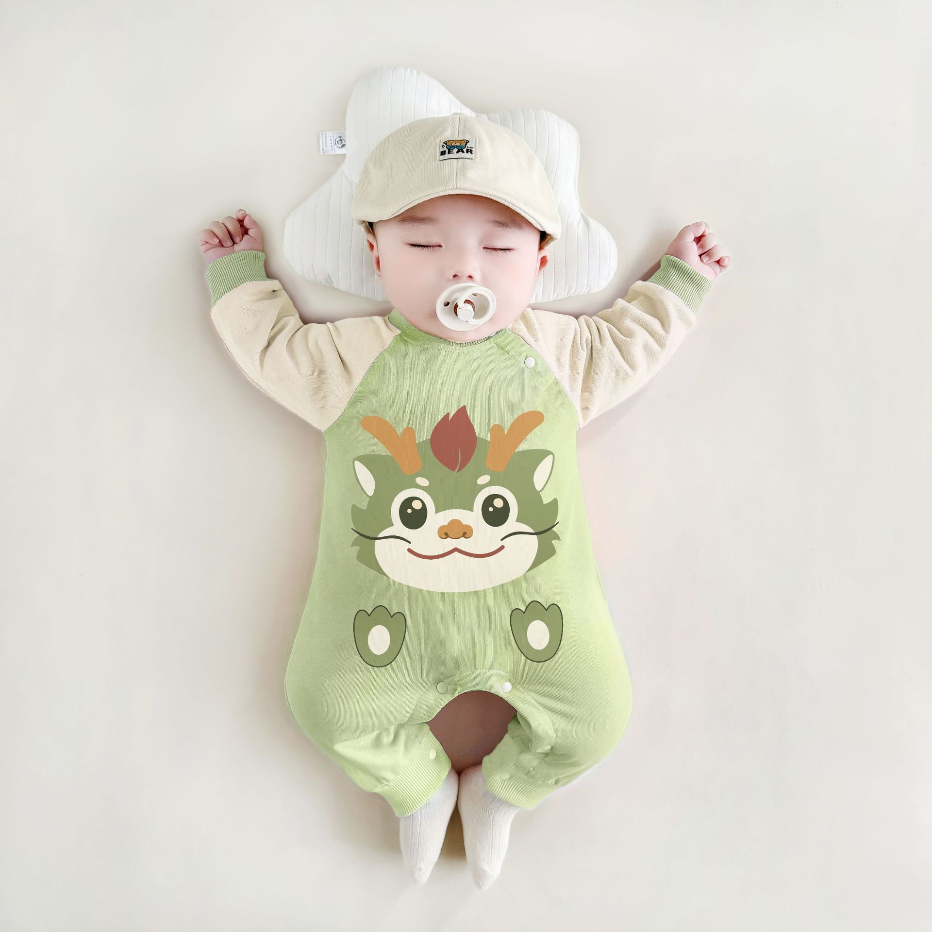 59-90 Size Long Sleeve Cotton Men And Women Baby Jumpsuits