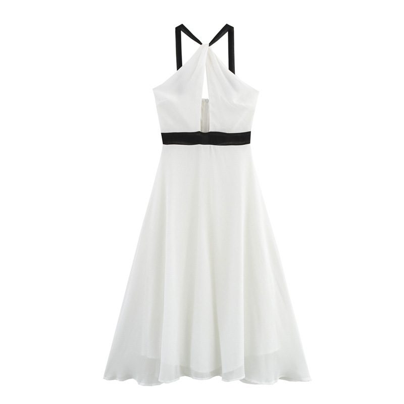 Pure Desire Style Sexy Cutout Halter Dress White - Shop at LoveMi