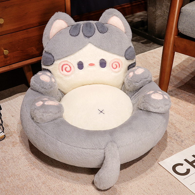 New Cartoon Cute Tummy Cat Cushion Floor Sofa Office Soft Futon Thickening Floor Mat - Image 4