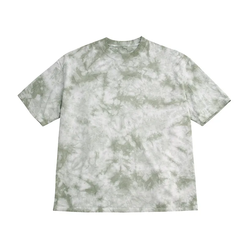 Tie-dye Pattern Short-sleeved T-shirt Popular Style - Fashion Green
