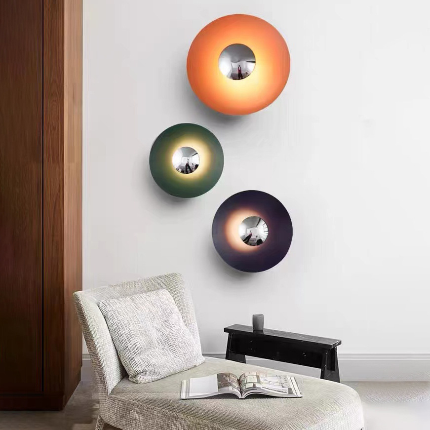 Title 1, Modern Round UFO Color Wall Lamp Simple Bedroom