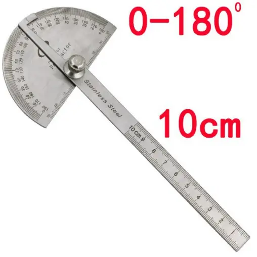 Stainless Steel Semicircular Protractor Ruler