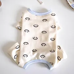 Belly Contracting Four-legged Pet Clothing Teddy Bichon Pyjamas - Smiling Face - View 1