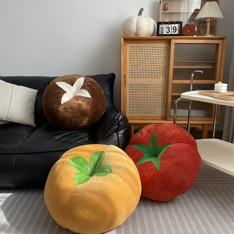 Title 17, Modern Minimalist Thick Round Tomato Tomato Pillow