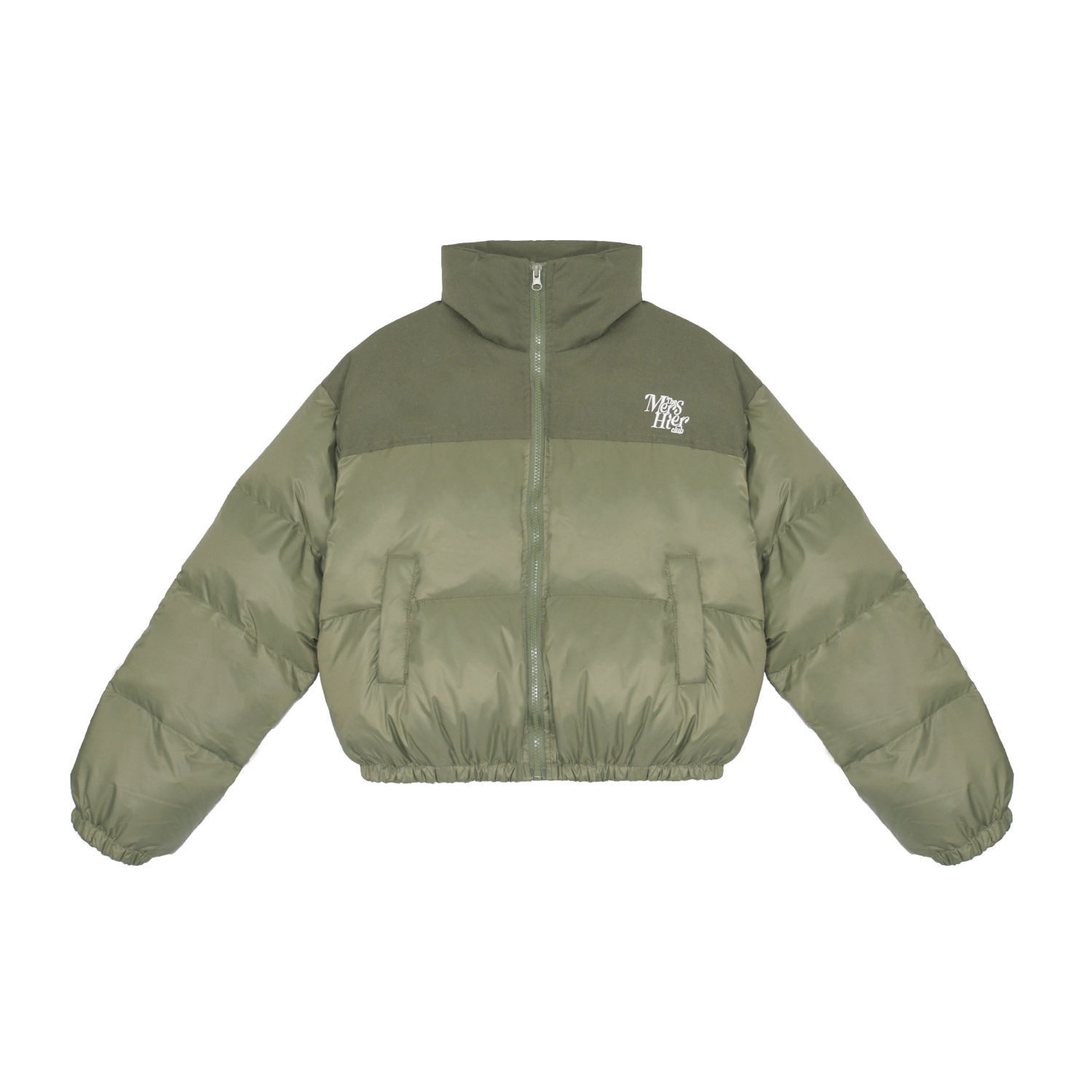 Winter New Stand Collar Women's Loose Color Matching Coat Green - Shop at LoveMi