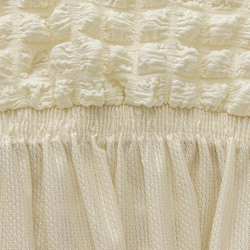 Thickened 3D Bubble Chiffon Lace Skirt Hem, Fully Wrapped Stretchable One-piece Dining Chair Cover For Home Use 3