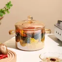 1500Ml Amber Glass Pot