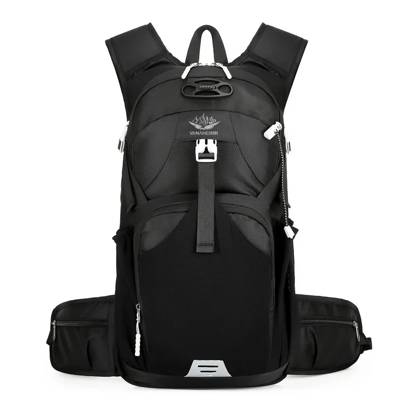 Outdoor Bicycle Backpack Multifunctional Waterproof - Black