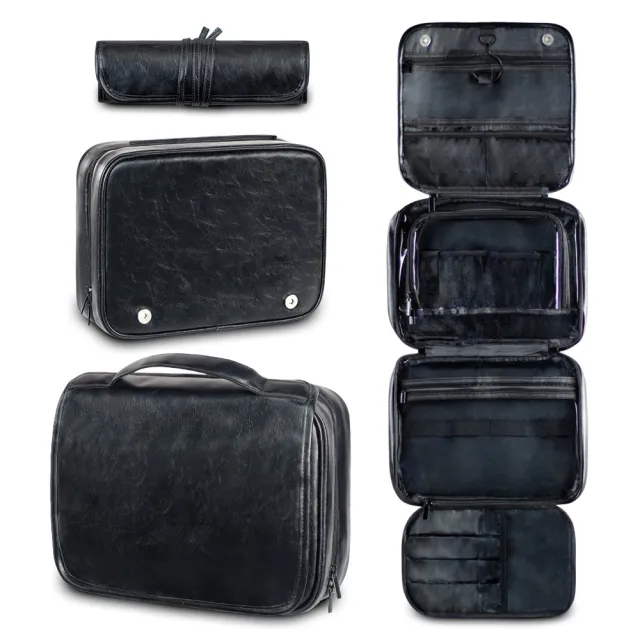 Men's Business Pu Wash Large Capacity High Sense Storage Bag Black - Shop at LoveMi