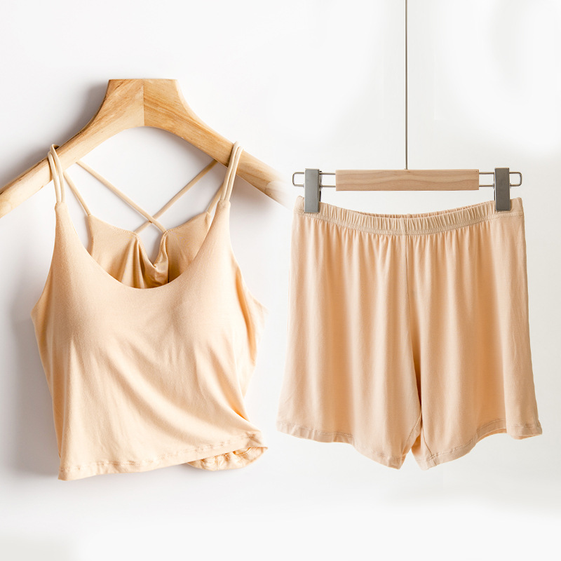 Navel-exposed Sexy One-piece Sling Vest Cover With Chest Pad Beauty Back Outer Wear