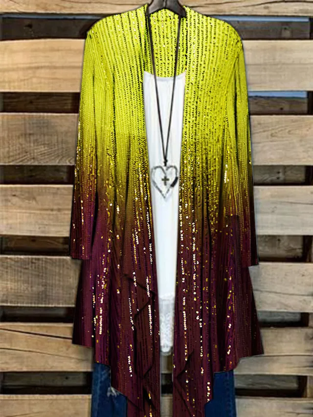 Simple Cardigan Plus Size Women's Printed Coat Top 21 Style - Shop at LoveMi