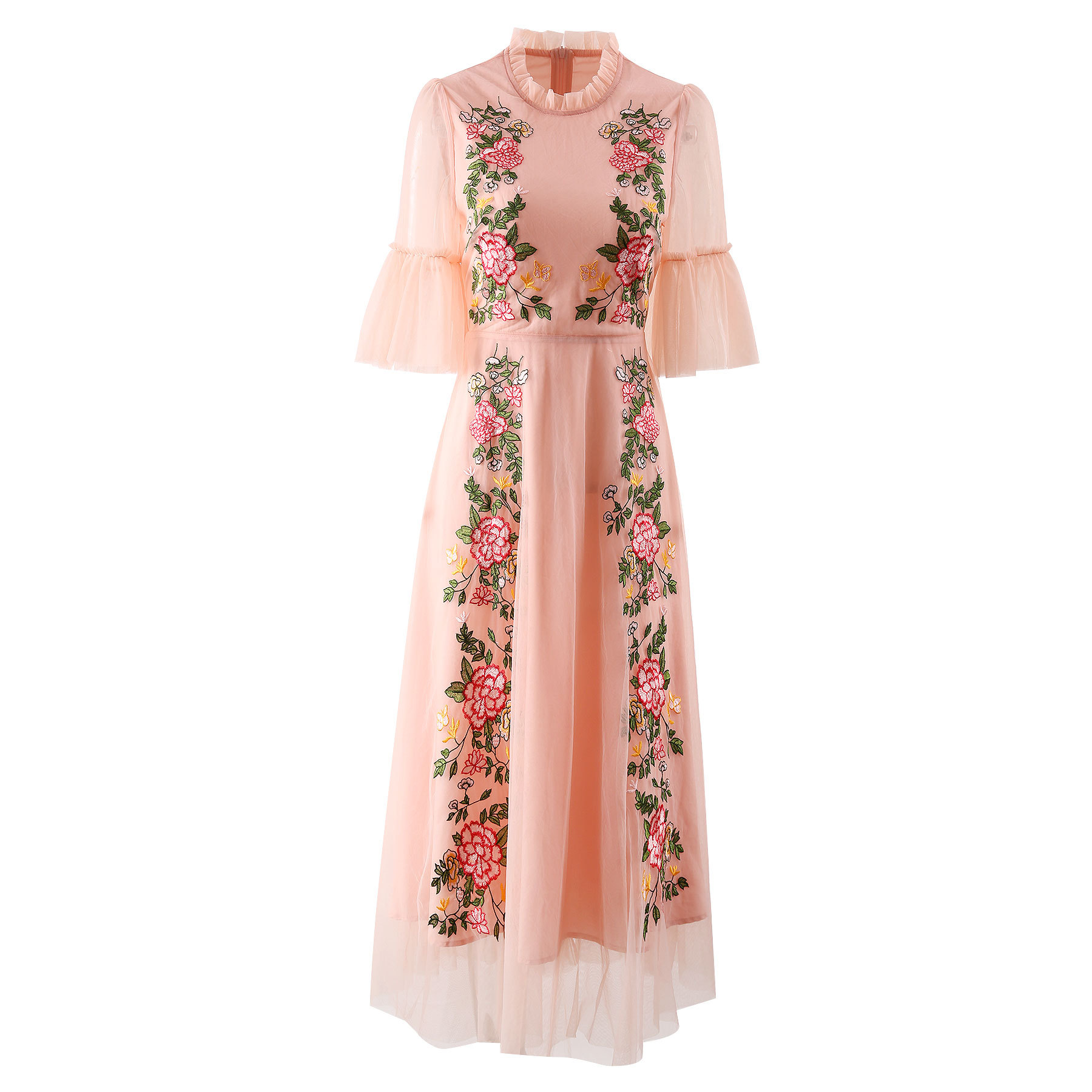 Embroidered Mesh Swing Dress, picture 6 of 8