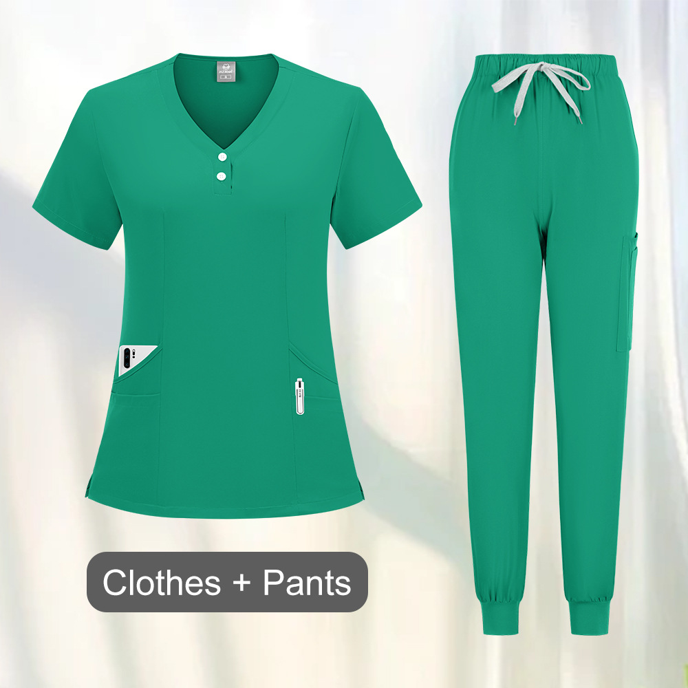 Work Uniform Scrub Top And Pants Nursing Set - Image 11