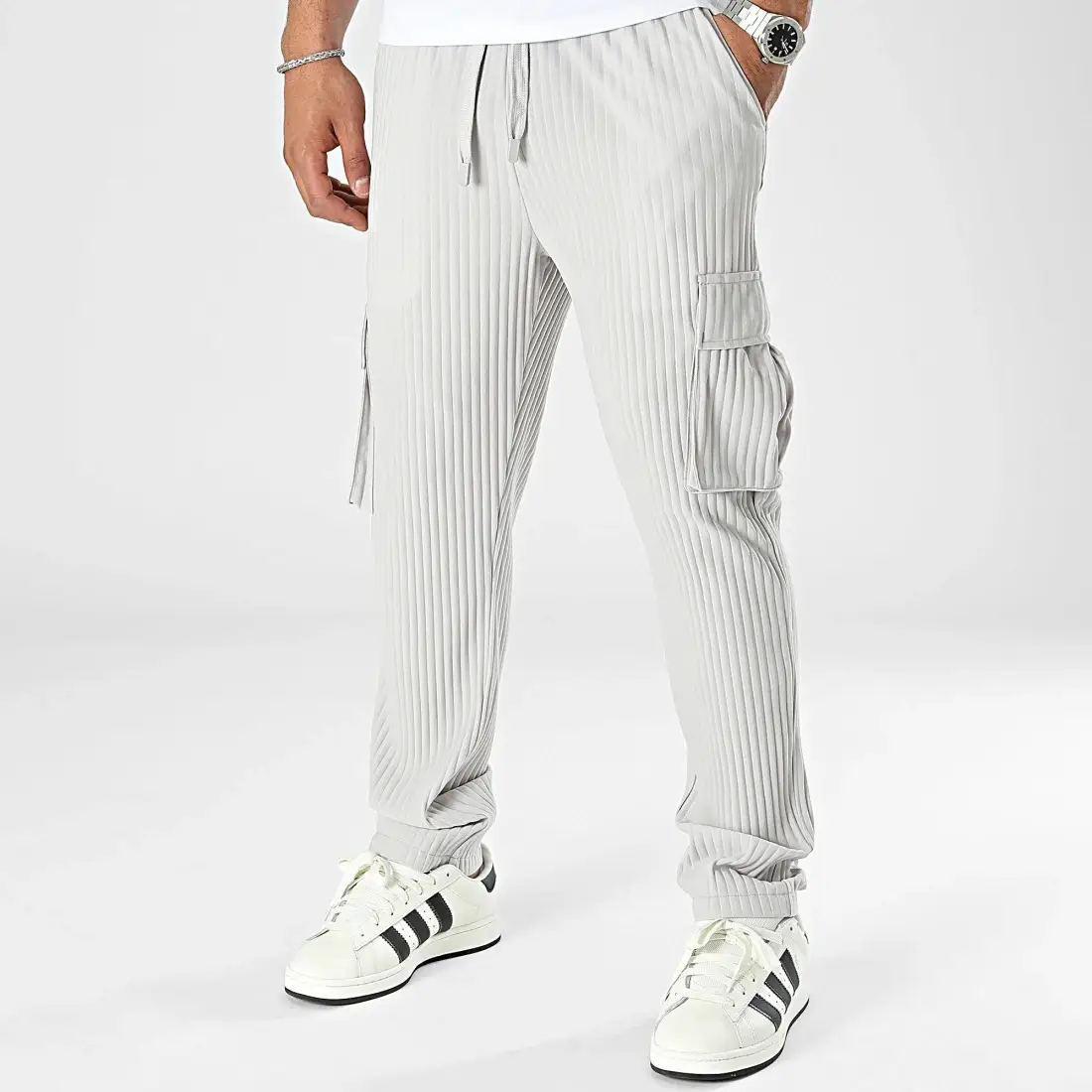 AutumnWinter New Arrival Pleated Fashionable Solid-Colored Drawstring Casual Work Trousers