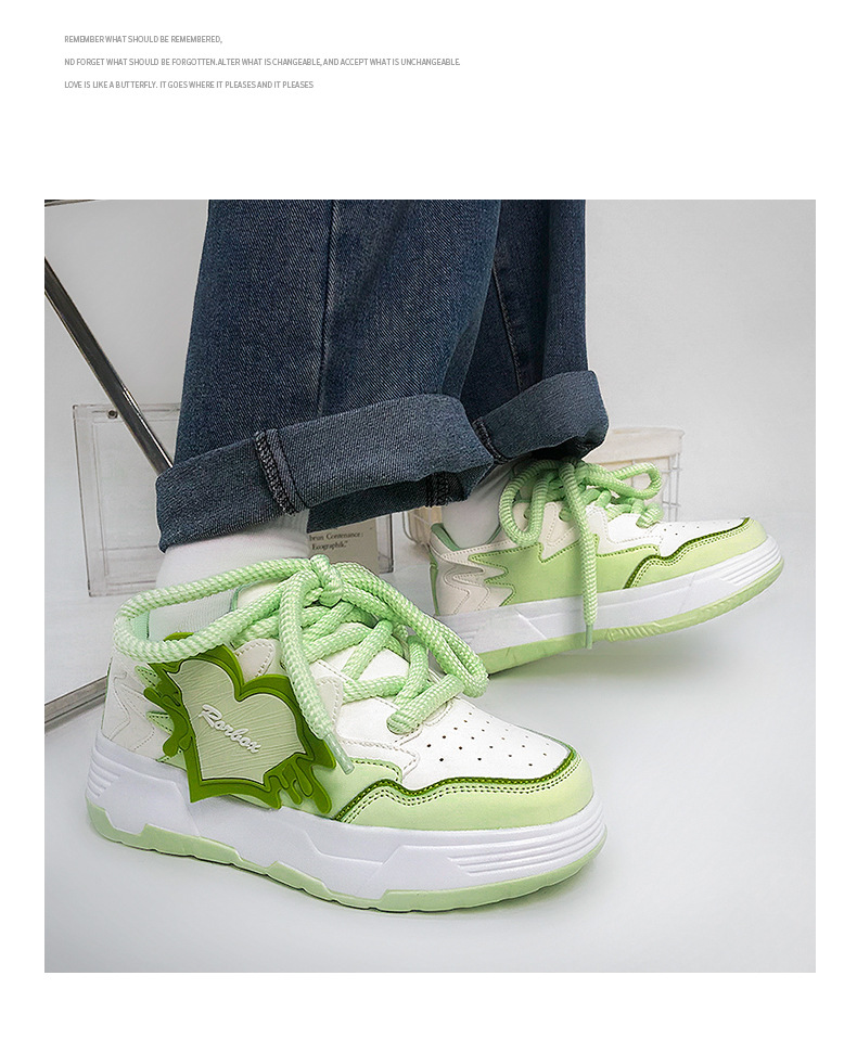 Color Contrast Patchwork Bread Shoes Increased By Light Casual Shoes - Image 30