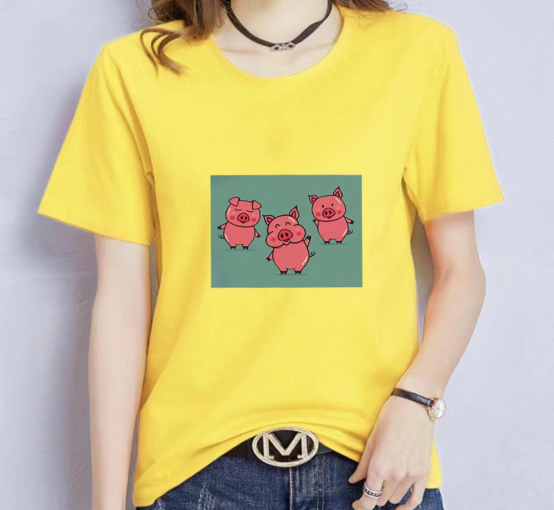 Fashionable Loose Printed Top For Women T-shirt - Picture 16 of 16