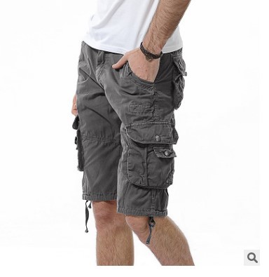 Title 8, Shorts Cargo Masculinos Estilo Coreano Soltos 5...