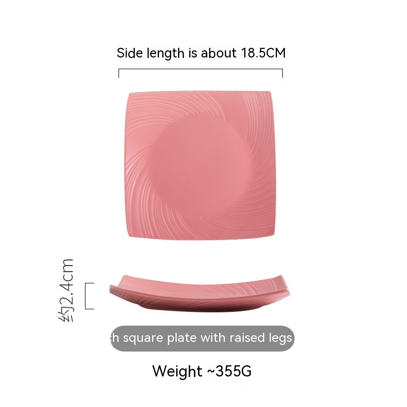 Square Plate Pink