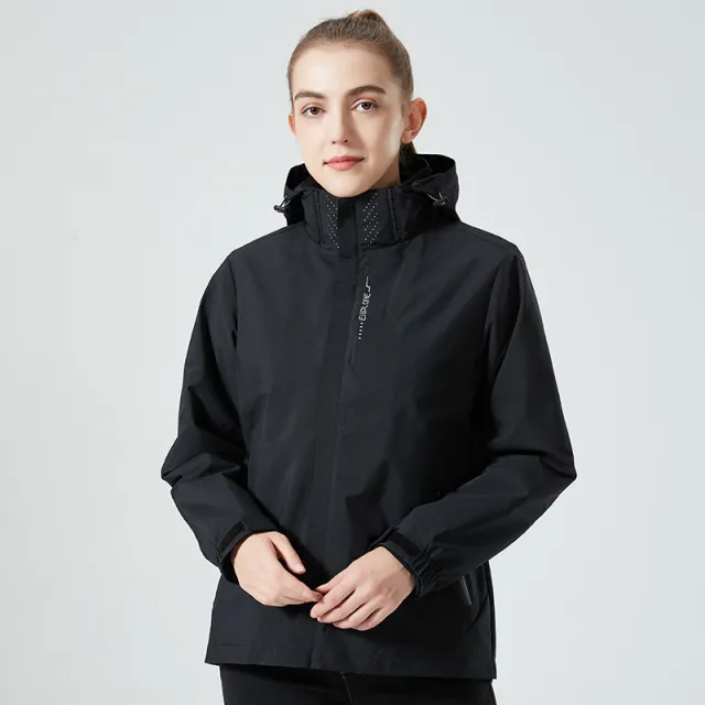 Outdoor Shell Jacket Male And Female Trendy Brand Three in one Detachable Two piece Set Mountaineering Clothing Women's Outdoor Windproof Coat Black - Shop at LoveMi