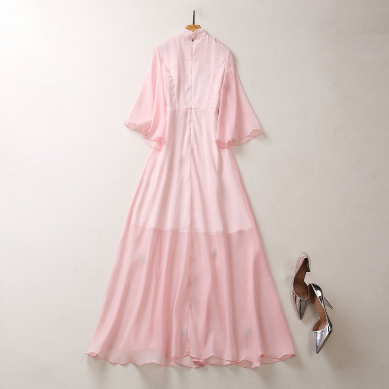 Diamond Embroidery Five-Quarter Sleeve Dress, picture 2 of 5