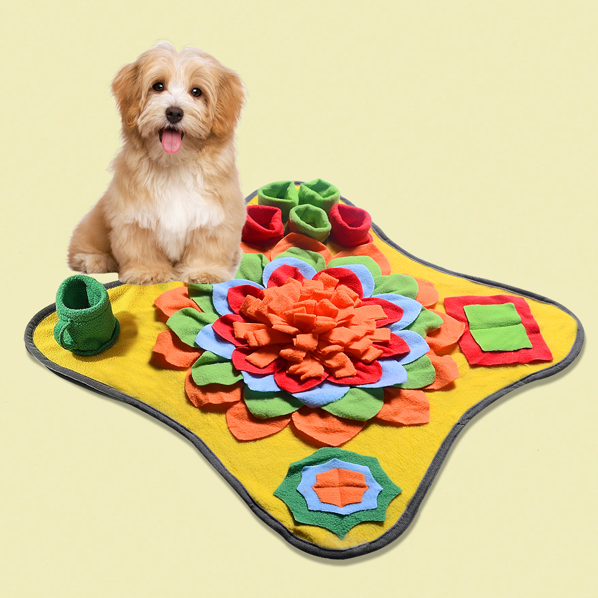 Pet Smell Mat Dog Puzzle Training Food Hiding Blanket