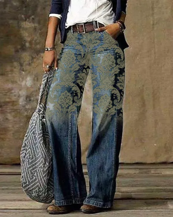 Diagonal Cloth Jeans 3D Pattern Casual Pants Abprev11H2301113 - Shop at LoveMi