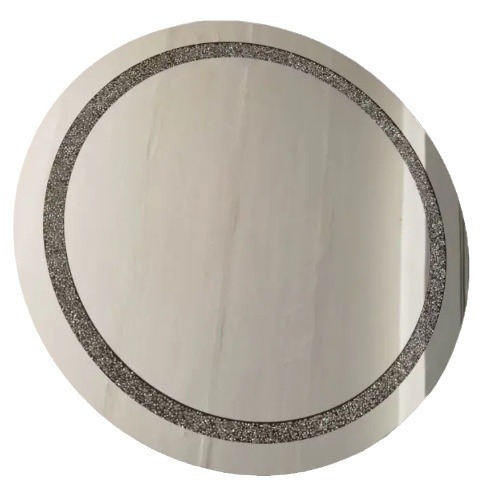 30cm European-style Light-luxury Round Diamond-encrusted Bathroom Mirror - Image 5