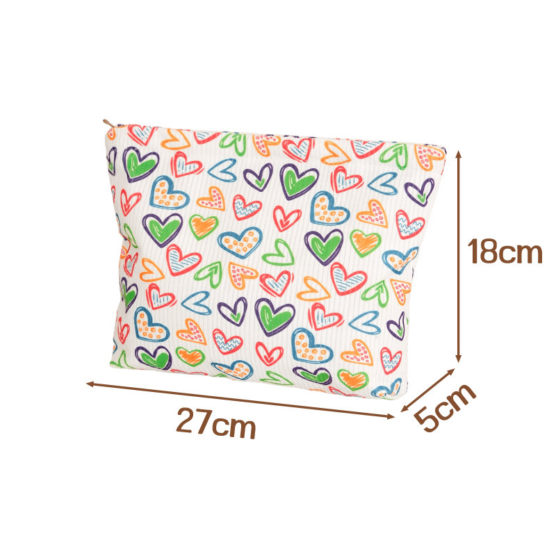New Corduroy Clutch Cosmetic Bag For Women 9