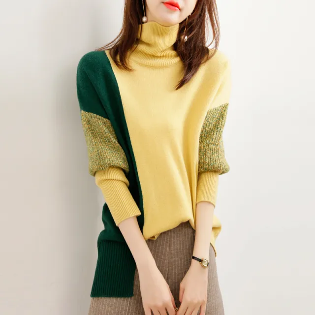 Women's Turtleneck Bottoming Shirt Autumn And Winter Western Style Inner Wear New Yellow - Shop at LoveMi