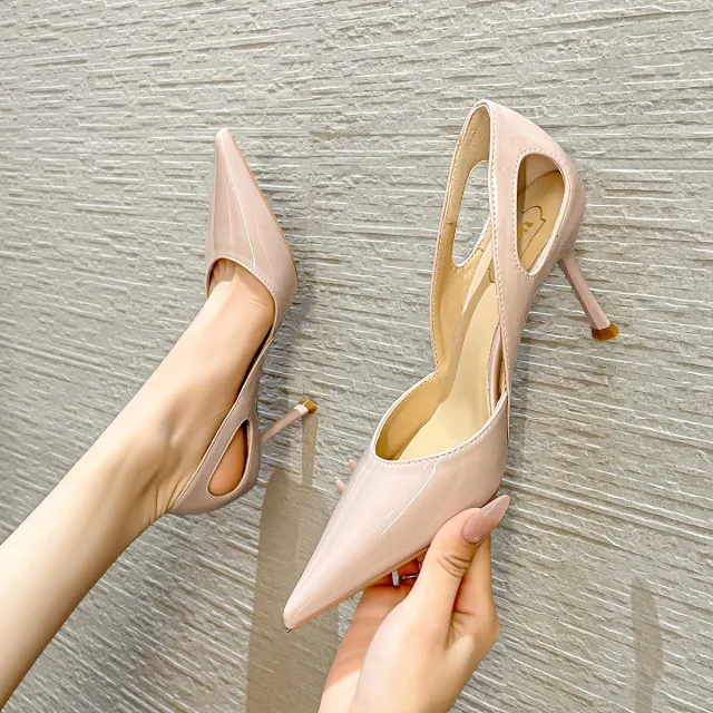 Women's Low cut Stiletto Heel Shoes Pink - Shop at LoveMi