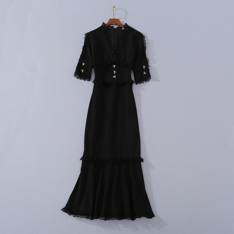 Lace V-Neck Dress