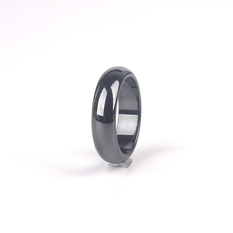 Black Magnetic Arc Ring Haematite European And American
