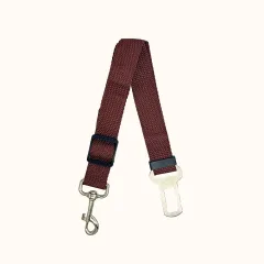 Pet Supplies Car Retractable Adjustable Safety Belt - Brown - View 1