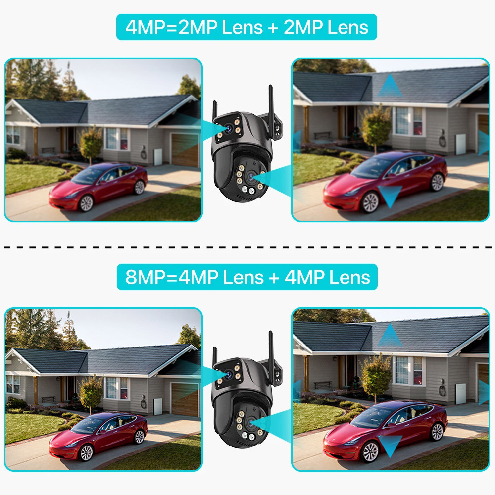 Outdoor Waterproof Dual Lens Mobile Phone Control Camera - Image 1