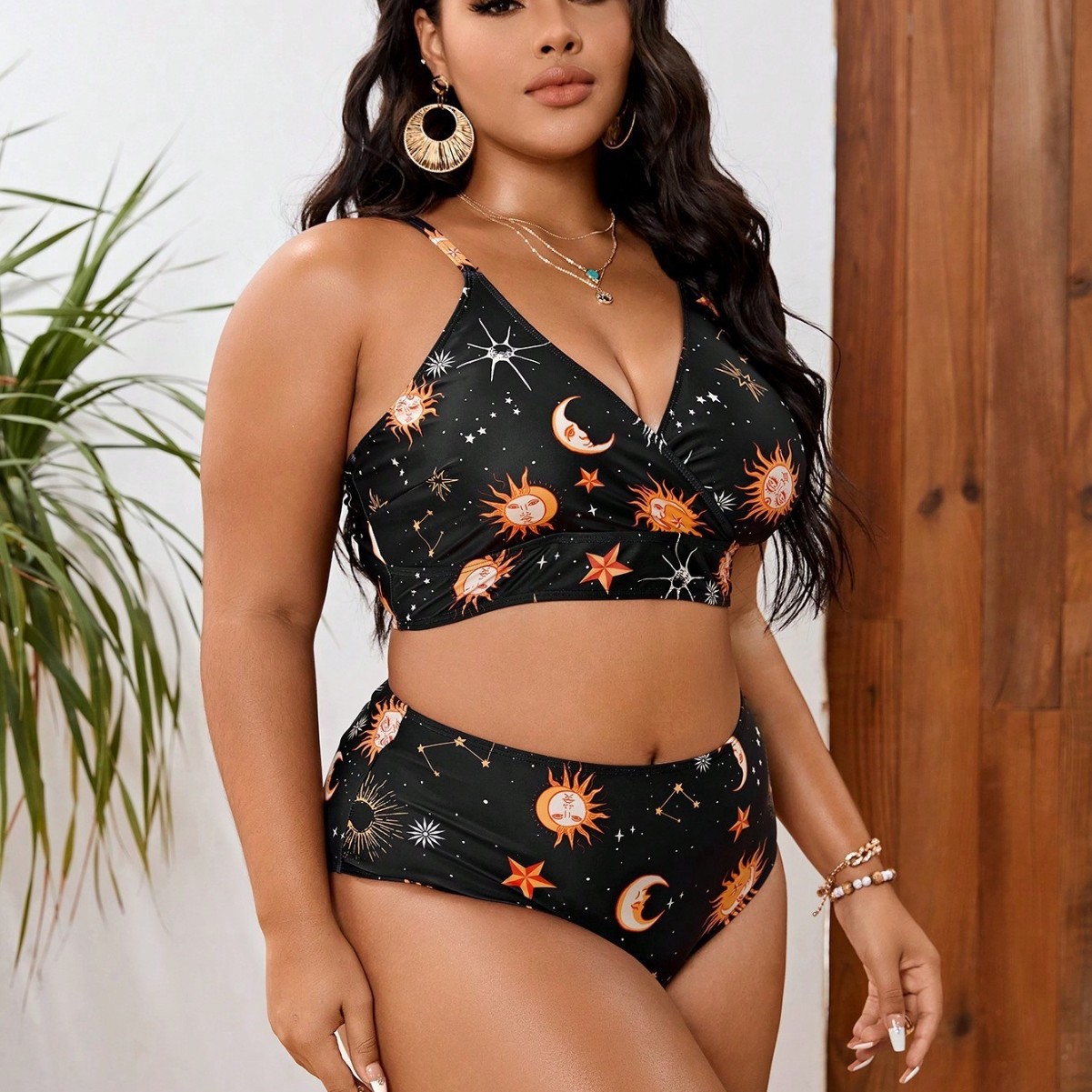 Swimsuit Women's Split Printed Large Size
