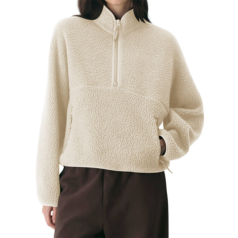 European And American-style Solid-color Fleece Hoodie