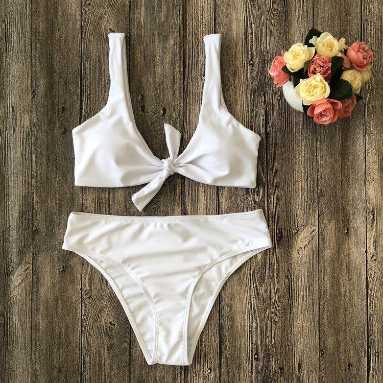 European And American Bikini Pure Color Tight Multicolor